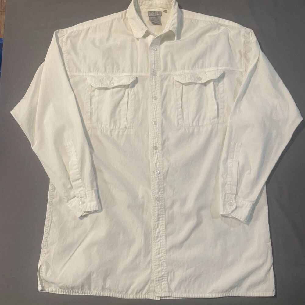 Vintage 90s Marithe Francois Girbaud Shirt Mens M White Oversized Utility Casual